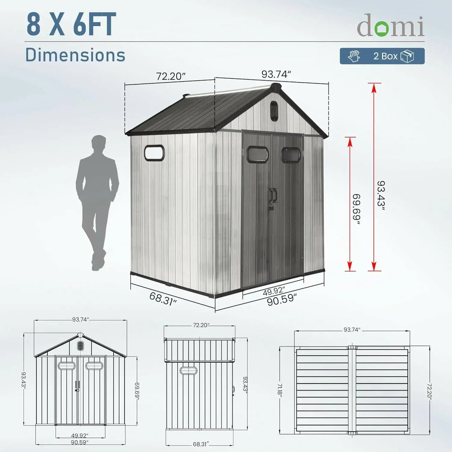 domi resin storage shed#size_8' x 6'