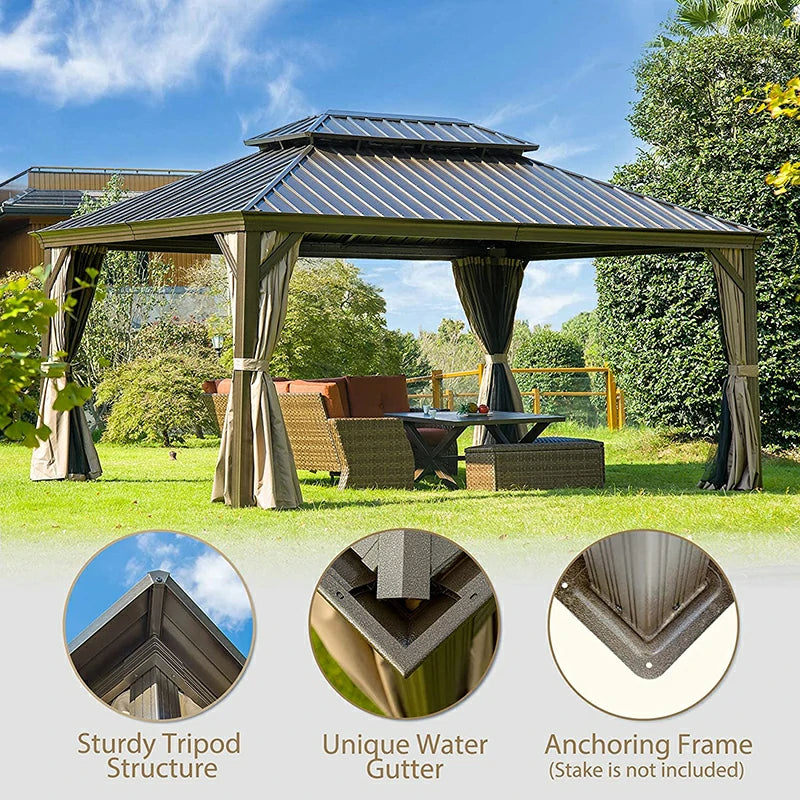 Domi Hardtop gazebo#size_10'x14'