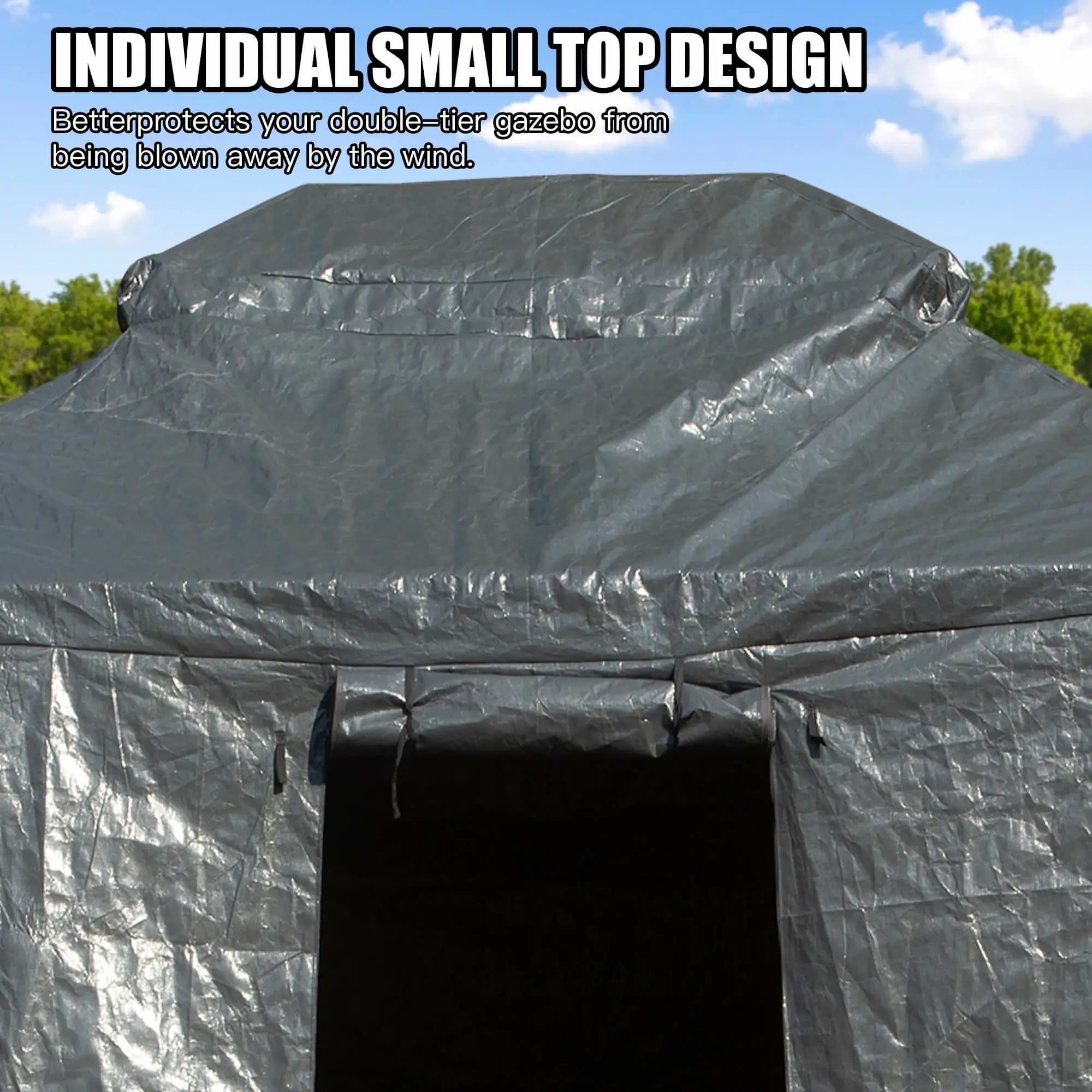 Hardtop Gazebo Cover Gray
