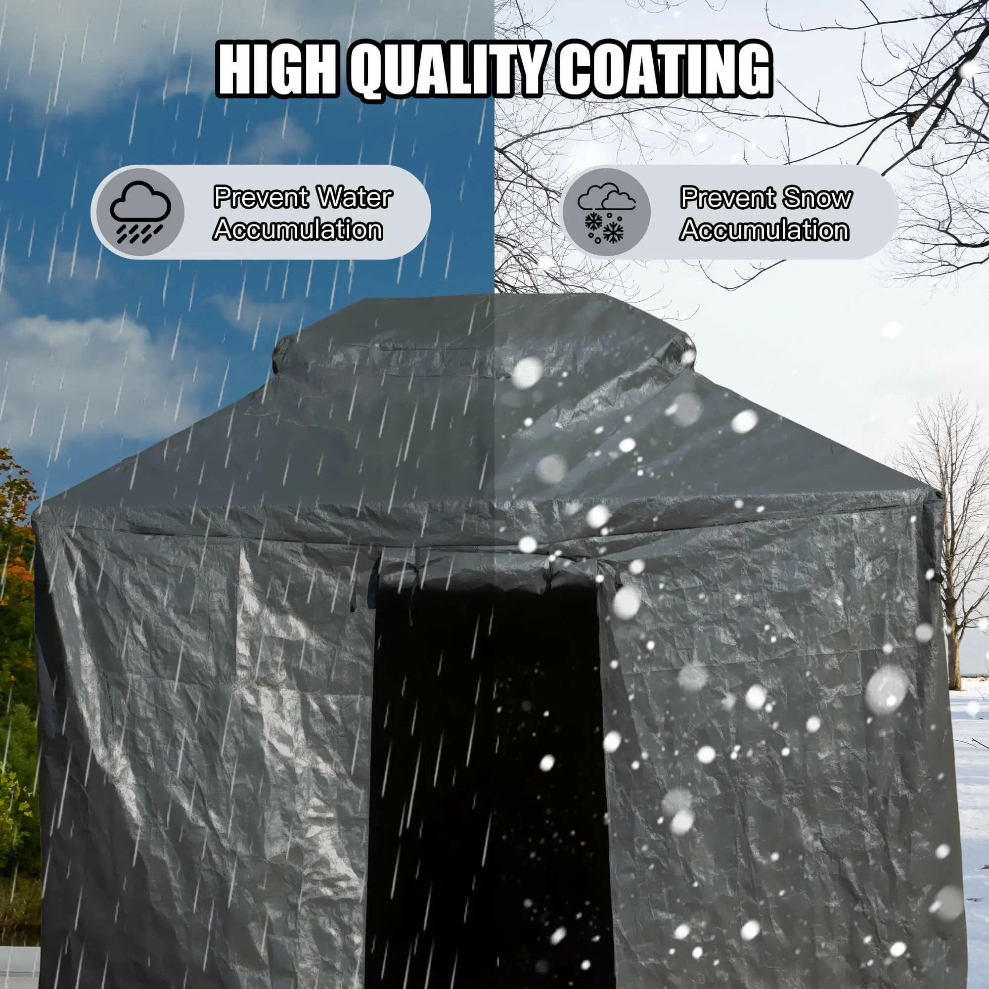 Hardtop Gazebo Cover Gray