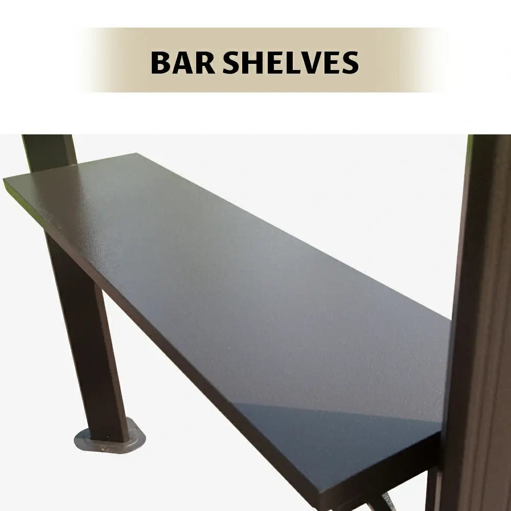 Domi Outdoor Living Grill Gazebo Arc Roof#color_Brown