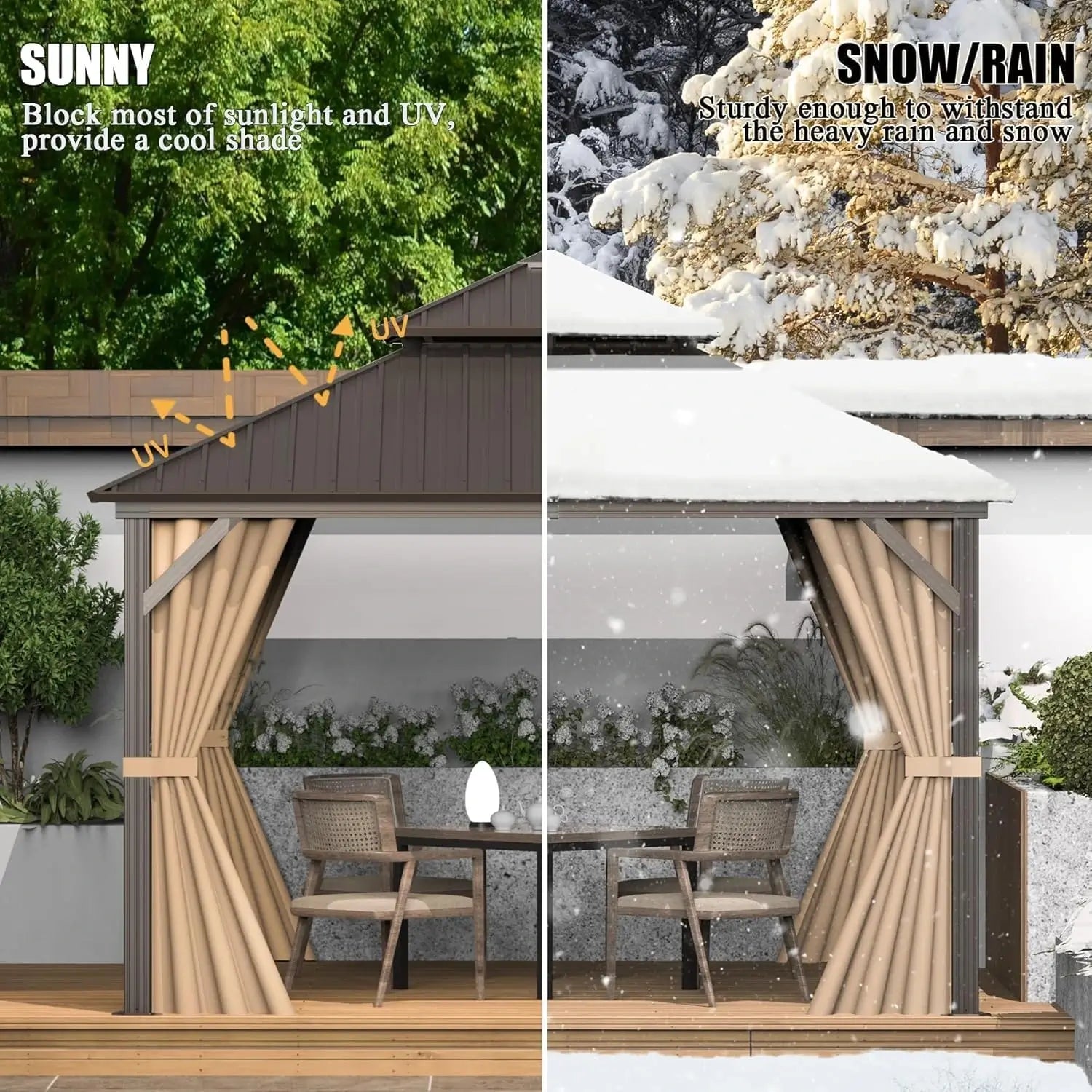 Domi Outdoor Living Hardtop Gazebo#size_8'x10'
