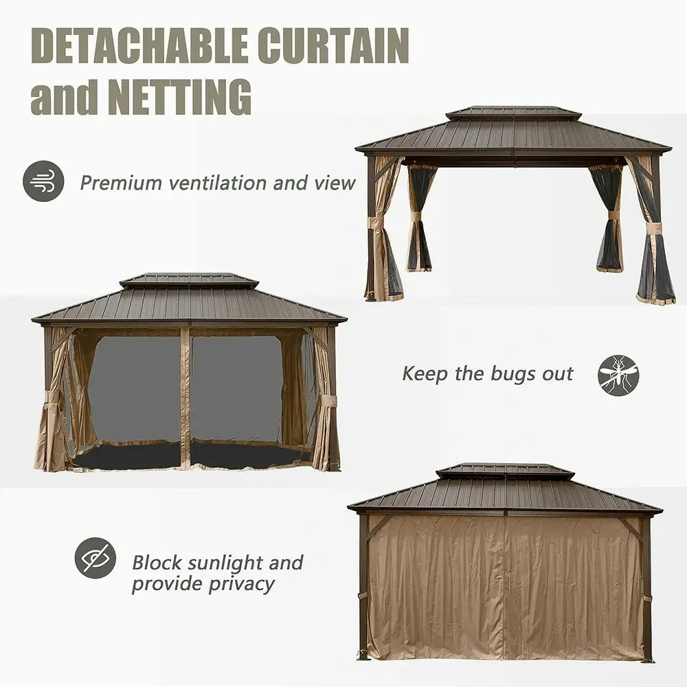 Domi Outdoor Living Hardtop Gazebo#size_10'x12'