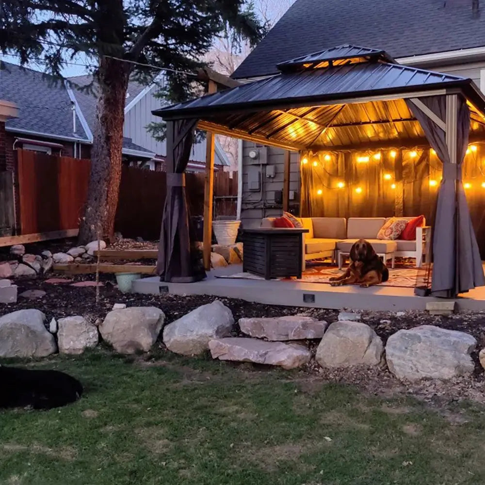 Domi Outdoor Living Hardtop Gazebo#size_10'x12'