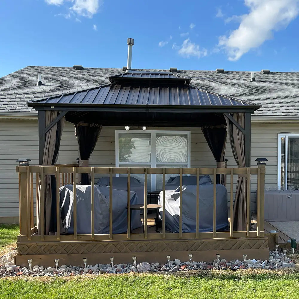 Domi Outdoor Living Hardtop Gazebo#size_10'x12'