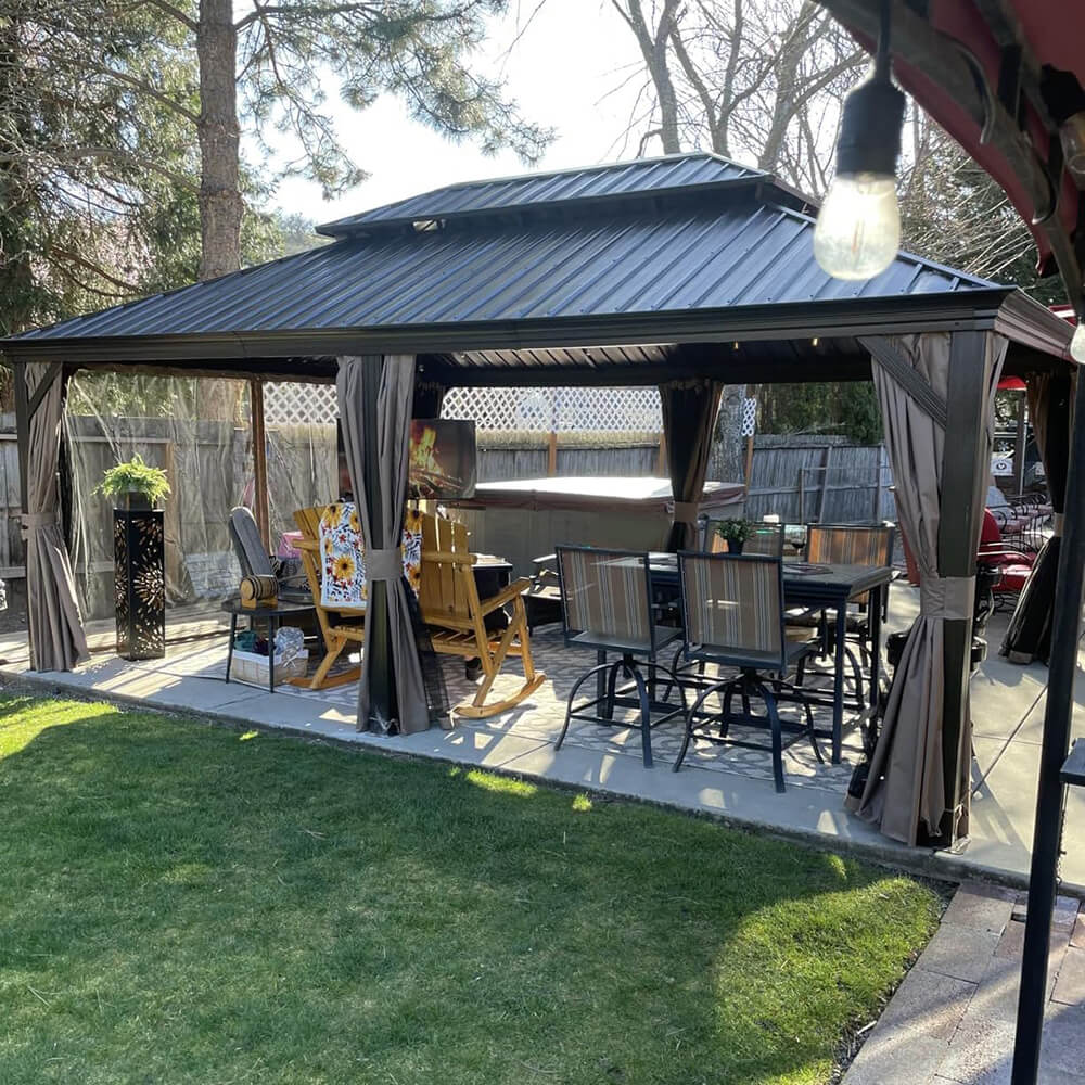 Domi Hardtop gazebo#size_14'x22'