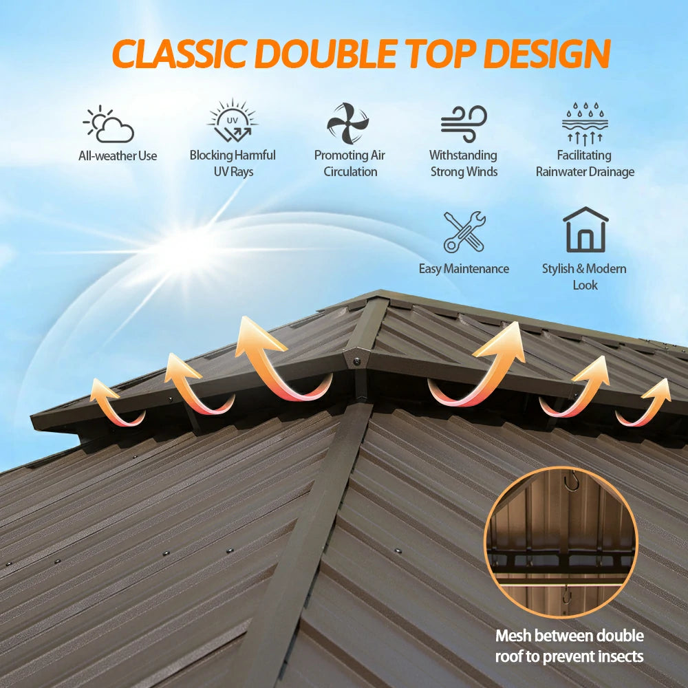 Domi Hardtop gazebo#size_14'x22'