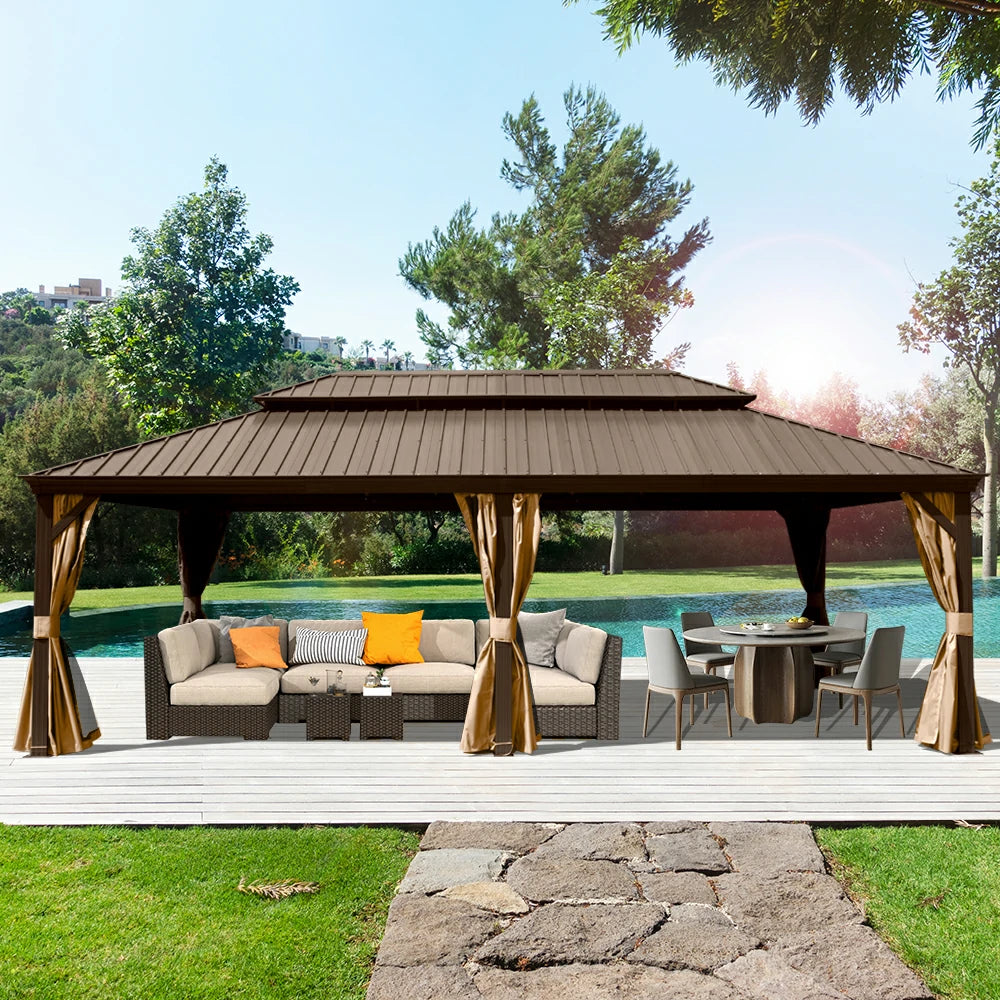 Domi Hardtop gazebo#size_14'x24'