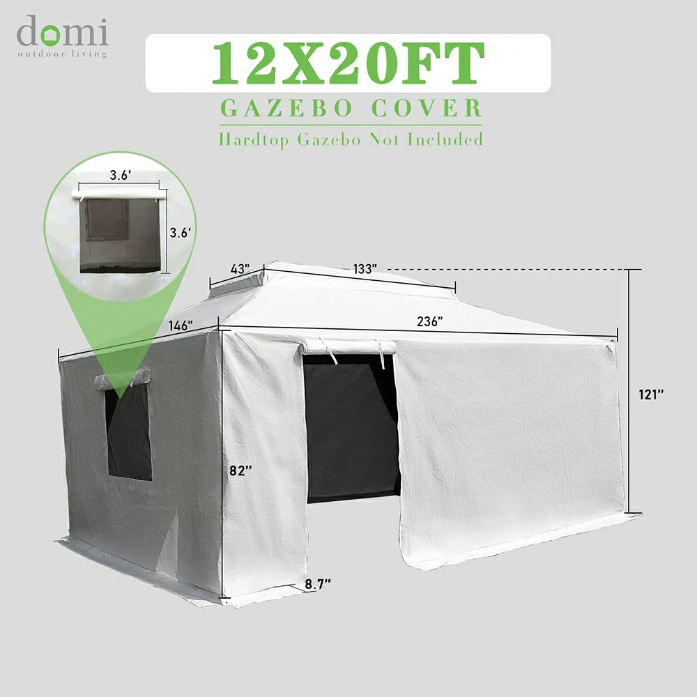 domi hardtop gazebo cover#size_12' x 20'