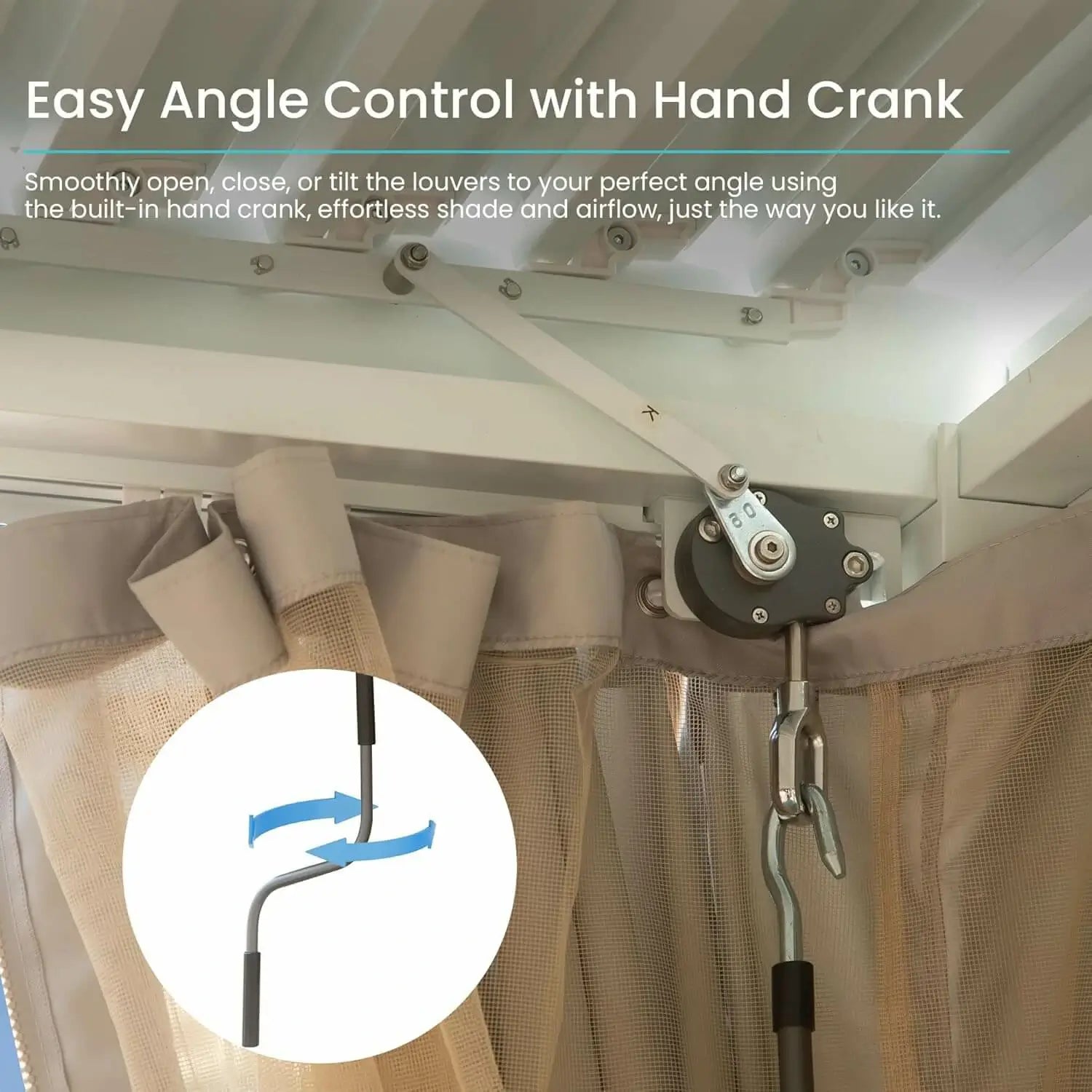 Domi Outdoor Living louvered pergola white#size_10' x 10'