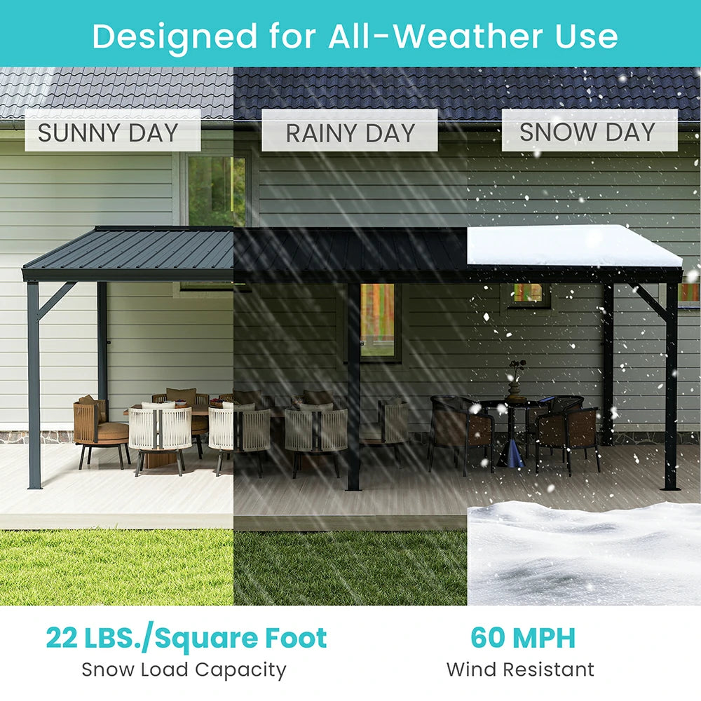 Domi wall mounted gazebo#size_12'x20'