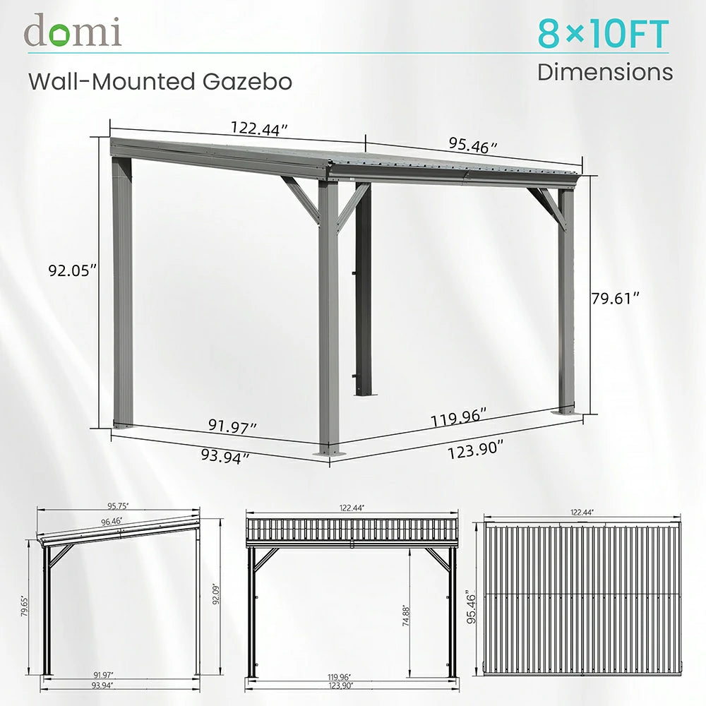 Domi wall mounted gazebo#size_8'x10'