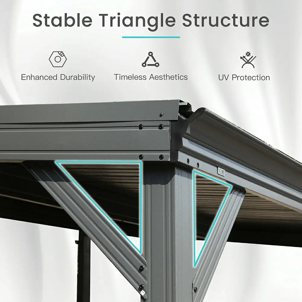 Domi wall mounted gazebo#size_8'x8'