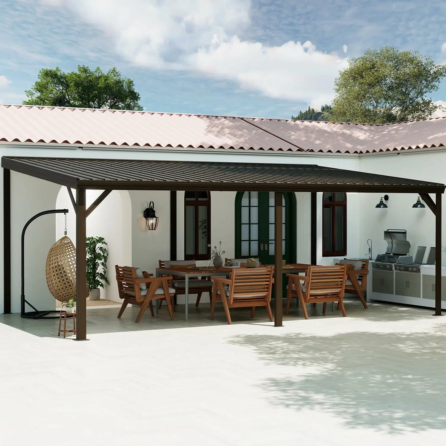 Domi wall mounted gazebo#size_10'x20'