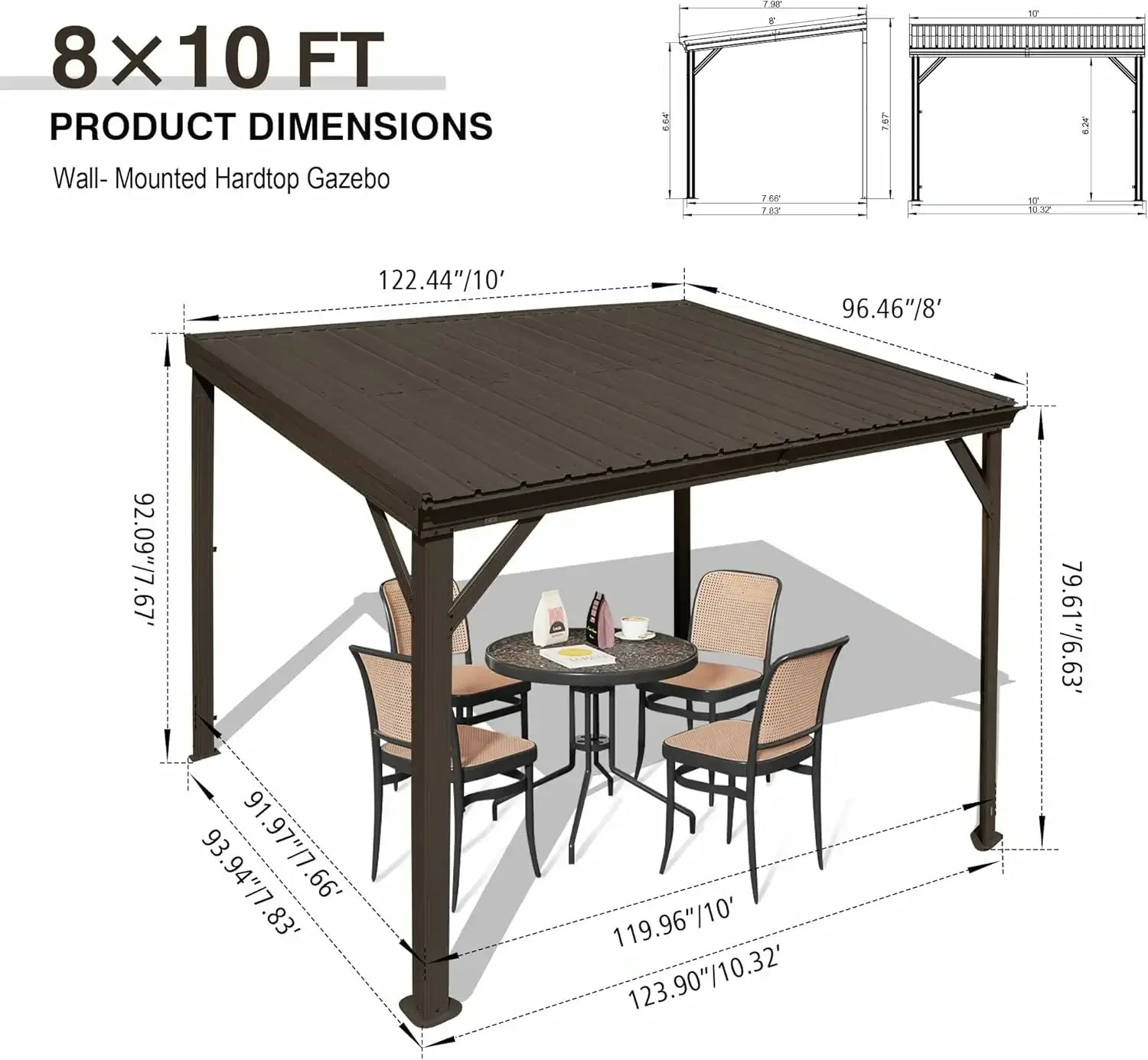 Domi wall mounted gazebo#size_8'x10'