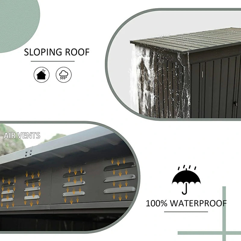 Domi Outdoor Living outdoor storage shed sloping roof#size_5'x3'