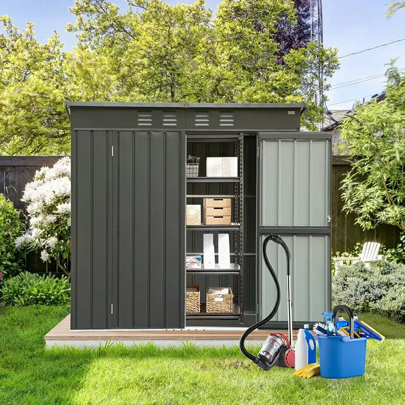Domi Outdoor Living outdoor storage shed sloping roof#size_5'x3'