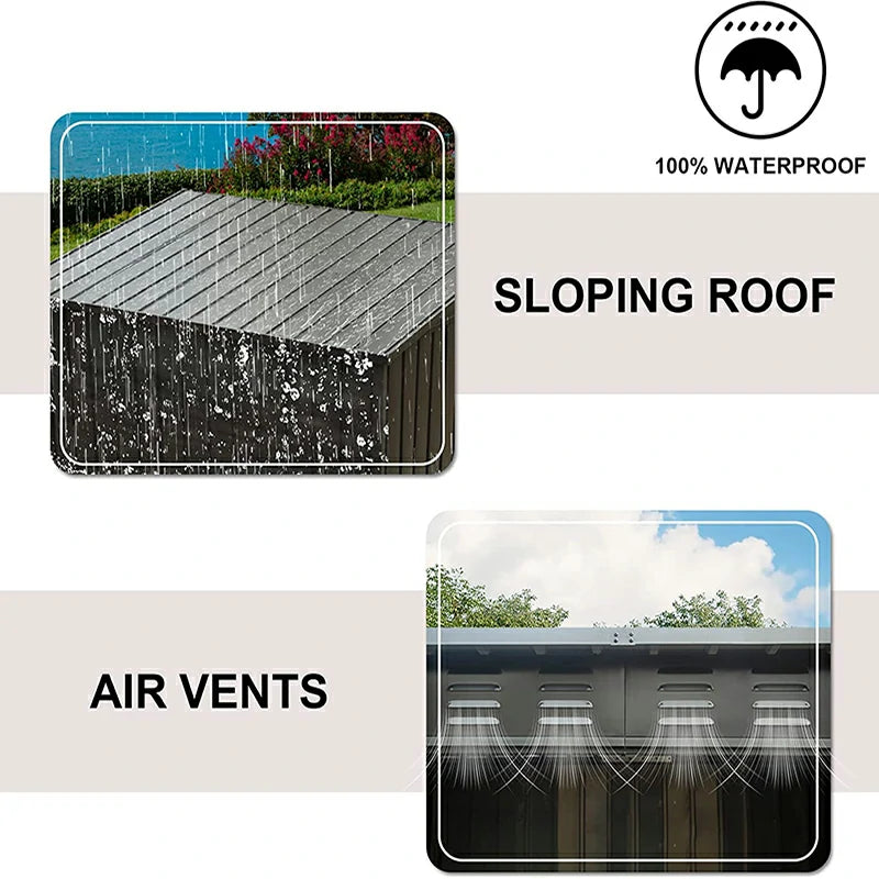 Domi Outdoor Living outdoor storage shed sloping roof#size_6'x4'