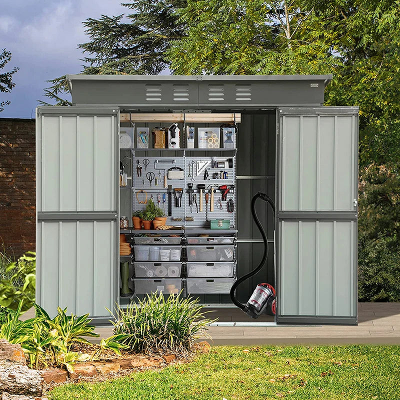 Domi Outdoor Living outdoor storage shed sloping roof#size_6'x4'