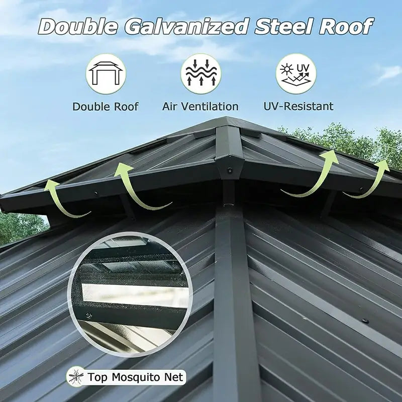 Domi Outdoor Living Hardtop Gazebo#size_10'x10'