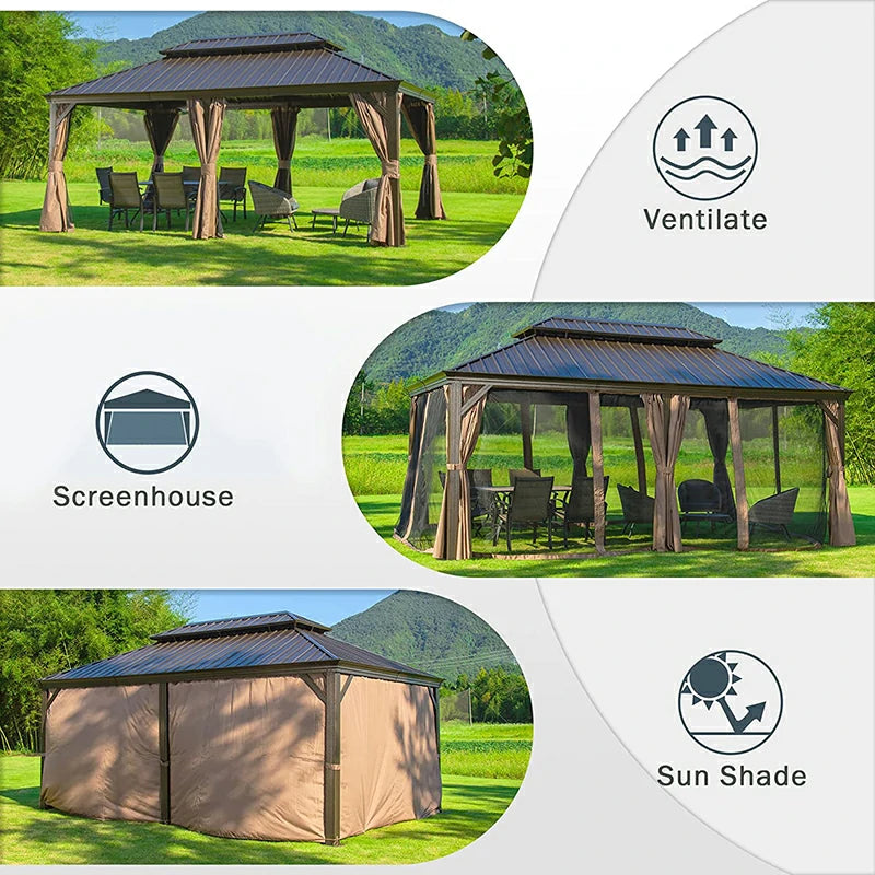 Domi Hardtop gazebo#size_12'x18'