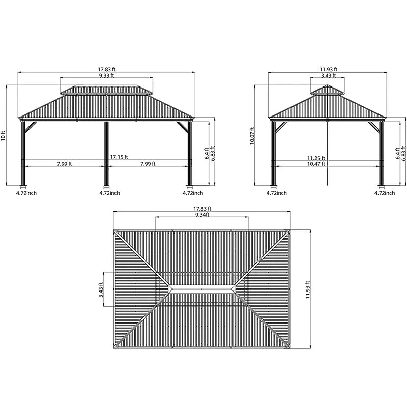Domi Hardtop gazebo#size_12'x18'