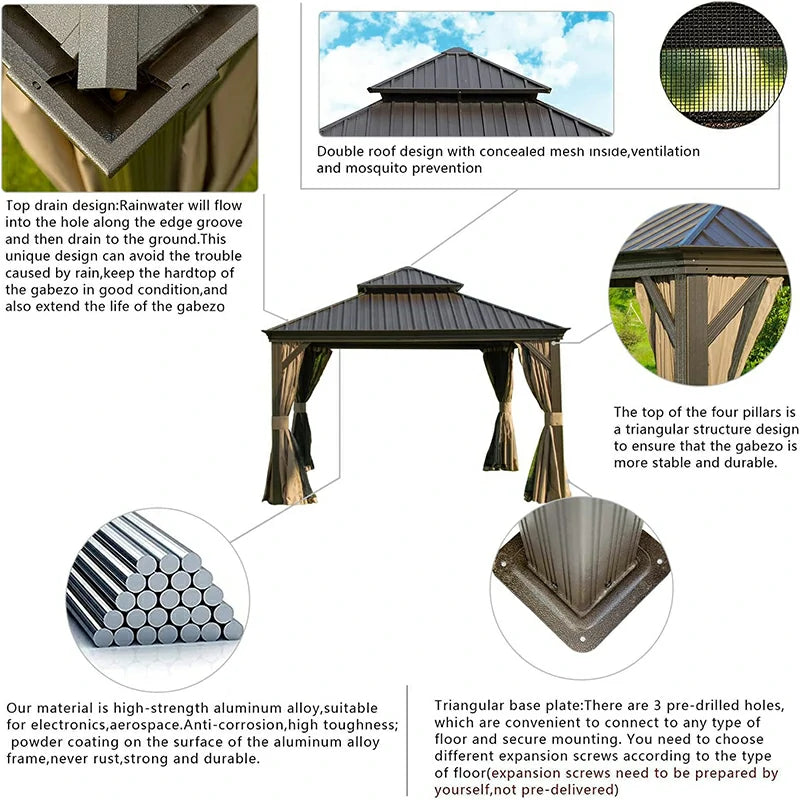 Domi Hardtop gazebo#size_12'x12'