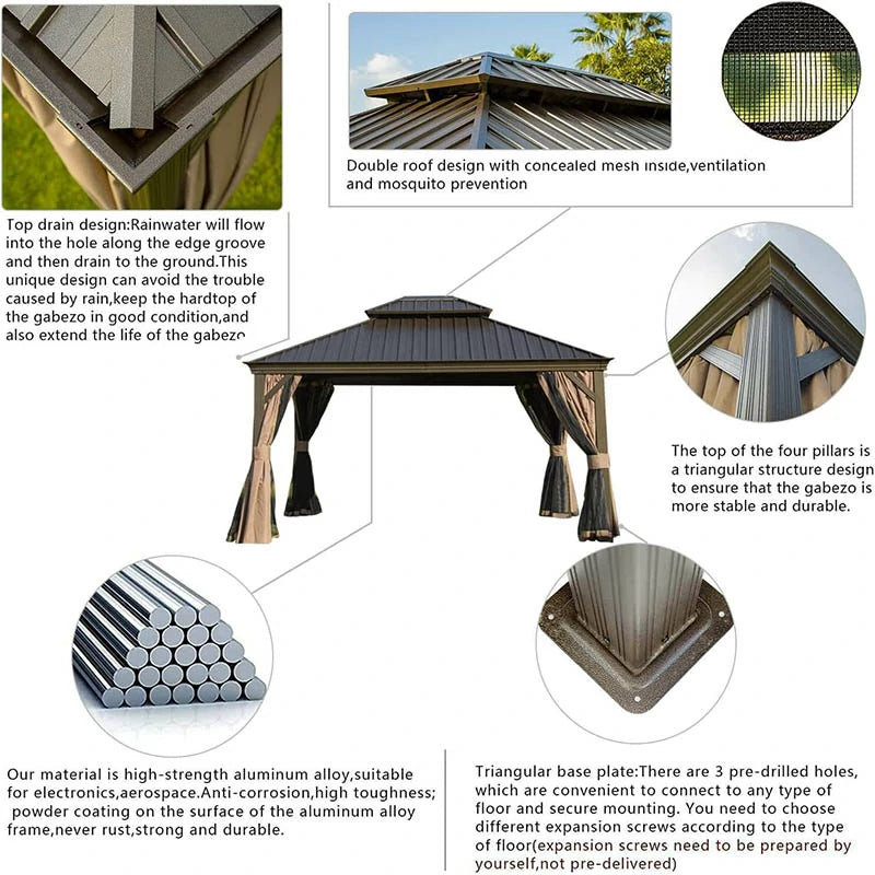 Domi Hardtop gazebo#size_12'x14'