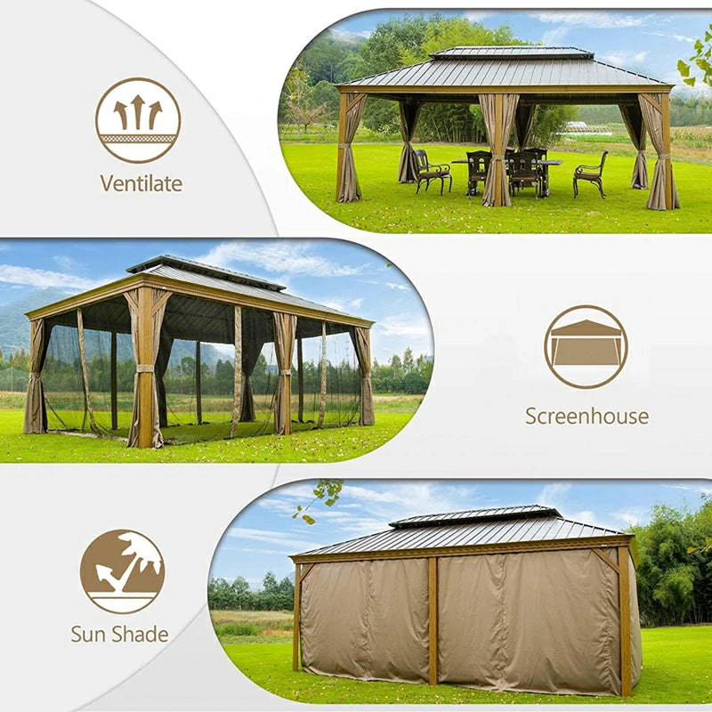 domi outdoor living hardtop gazebo#size_12'x20'