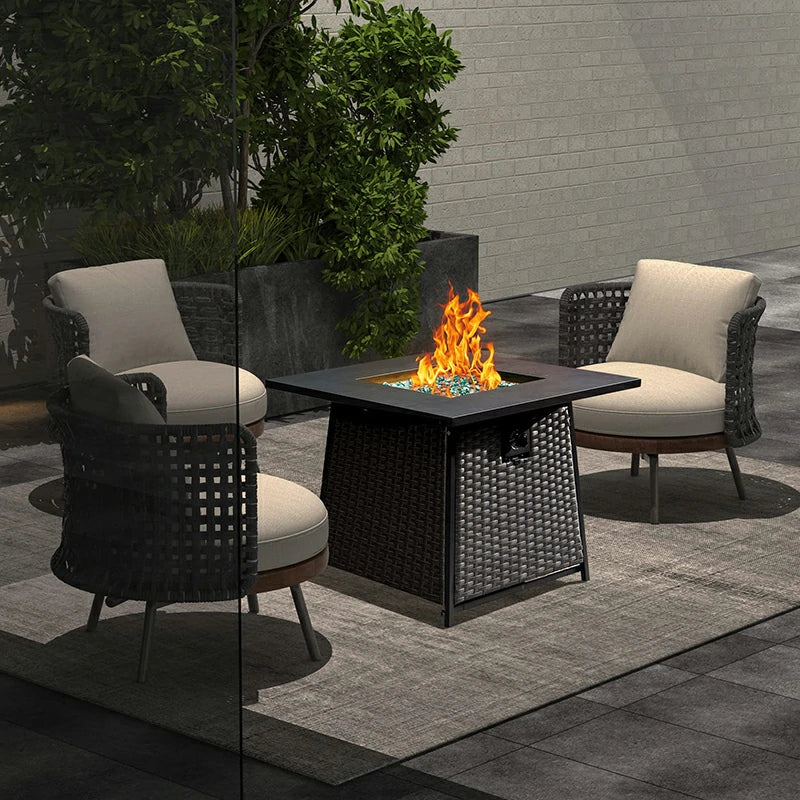 Domi Propane Fire Pits Square Table#size_32-inch