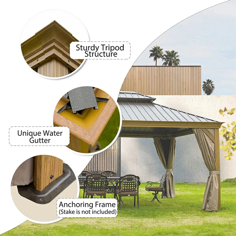 domi outdoor living hardtop gazebo#size_12'x14'