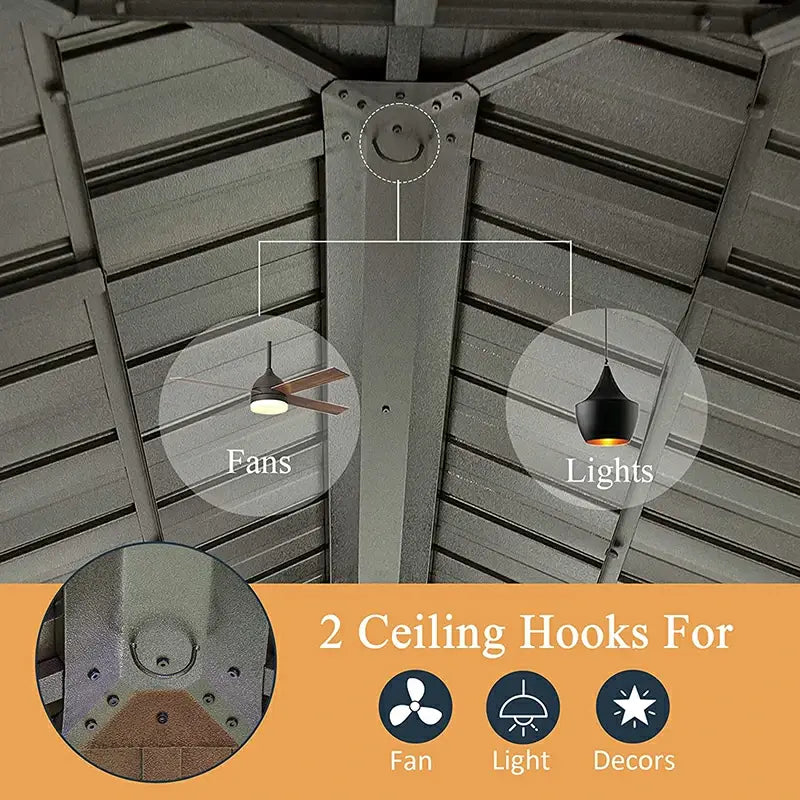 domi outdoor living hardtop gazebo#size_12'x14'