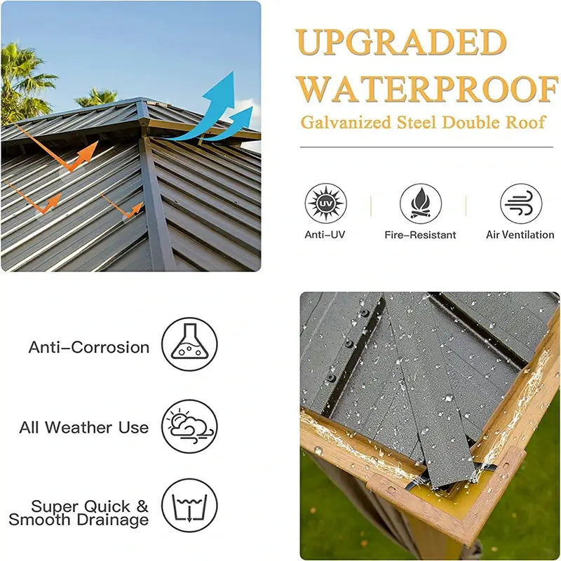 domi outdoor living hardtop gazebo#size_12'x14'