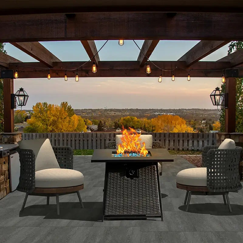 Patio gas fire pit table deals