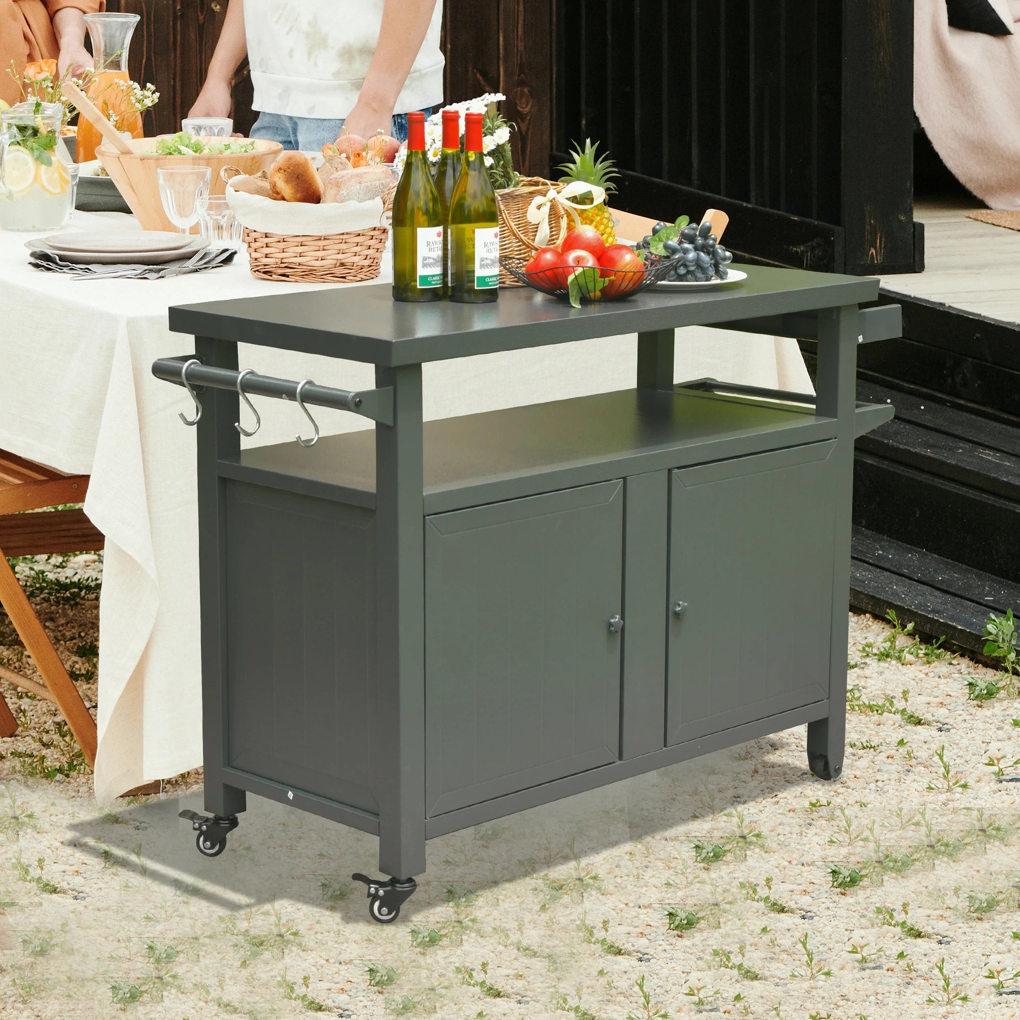 Domi Outdoor Living Grill Cart#color_gray