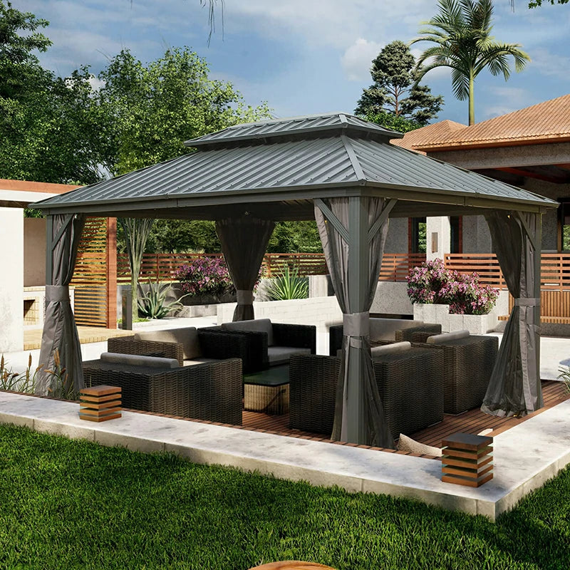 Domi Outdoor Living Hardtop Gazebo#size_10'x12'
