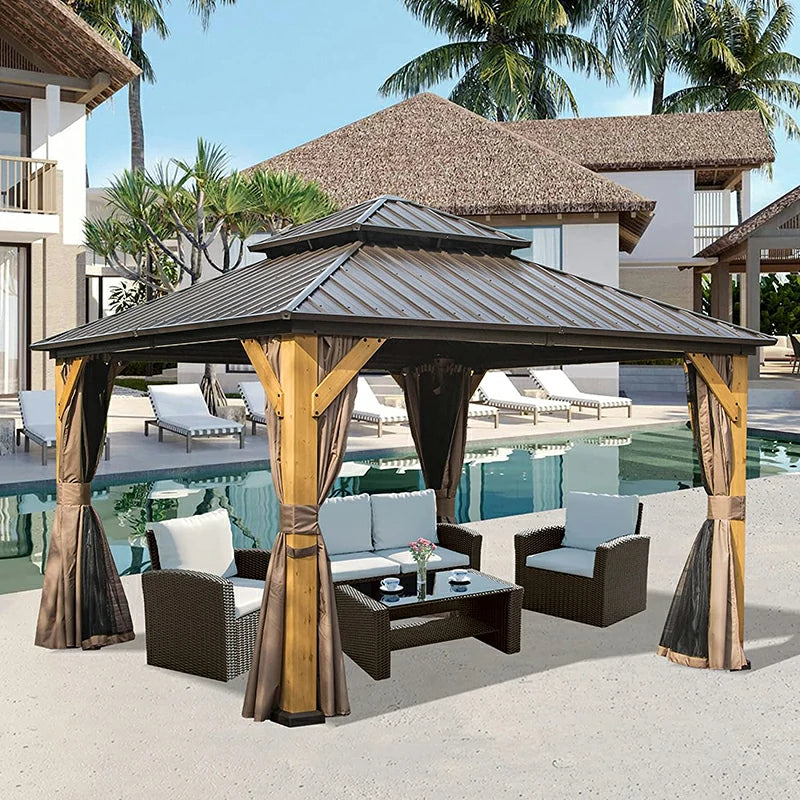 Domi Outdoor Living wood gazebo#size_12' x 12'