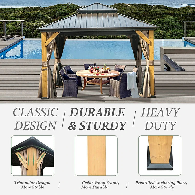 Domi Outdoor Living wood gazebo#size_12' x 12'