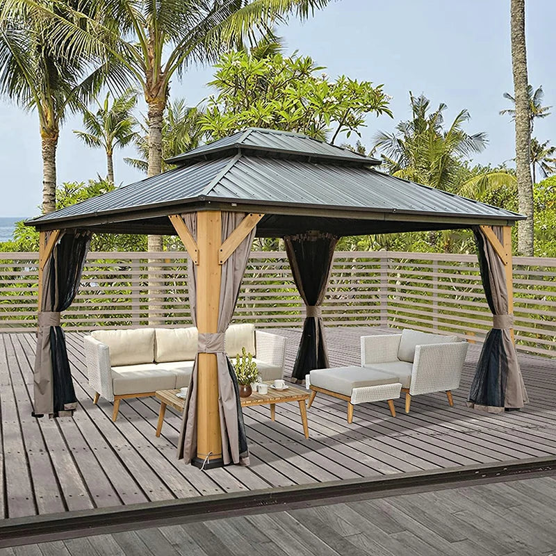 Domi Outdoor Living wood gazebo#size_12' x 14'