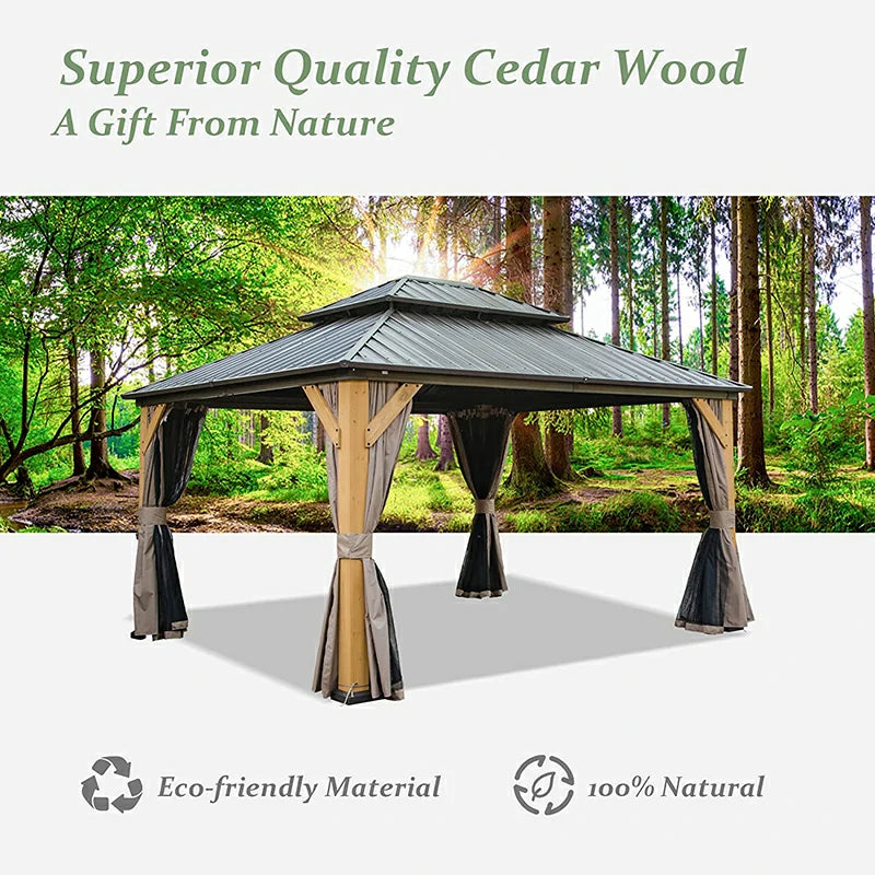 Domi Outdoor Living wood gazebo#size_12' x 14'