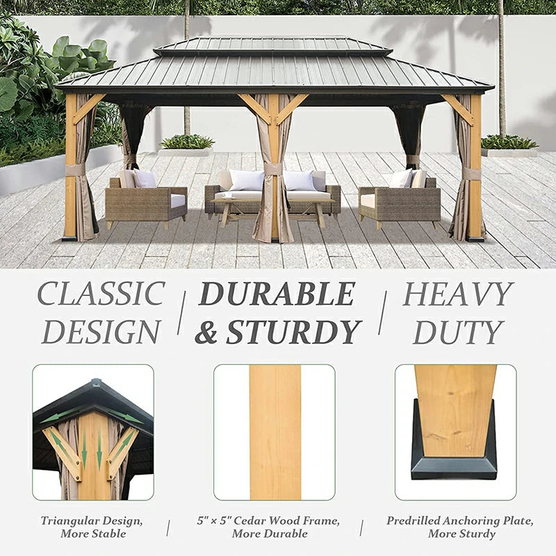 Domi Outdoor Living wood gazebo#size_12'x20'