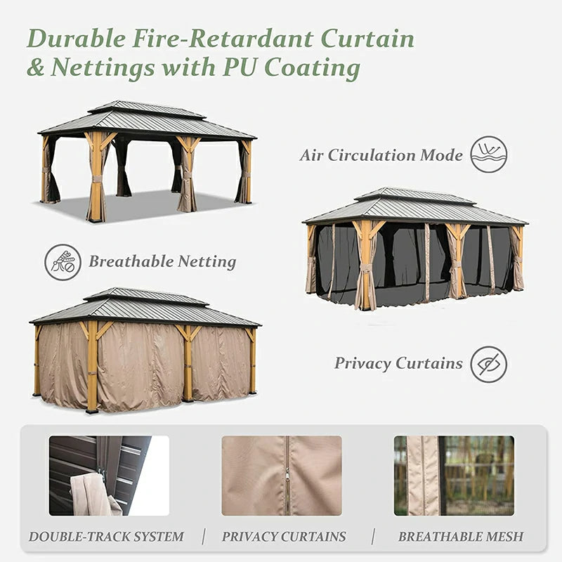 Domi Outdoor Living wood gazebo#size_12'x20'