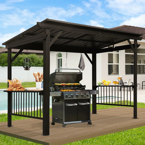 × 12' Hardtop Grill Gazebo Sloping Roof - Main Image