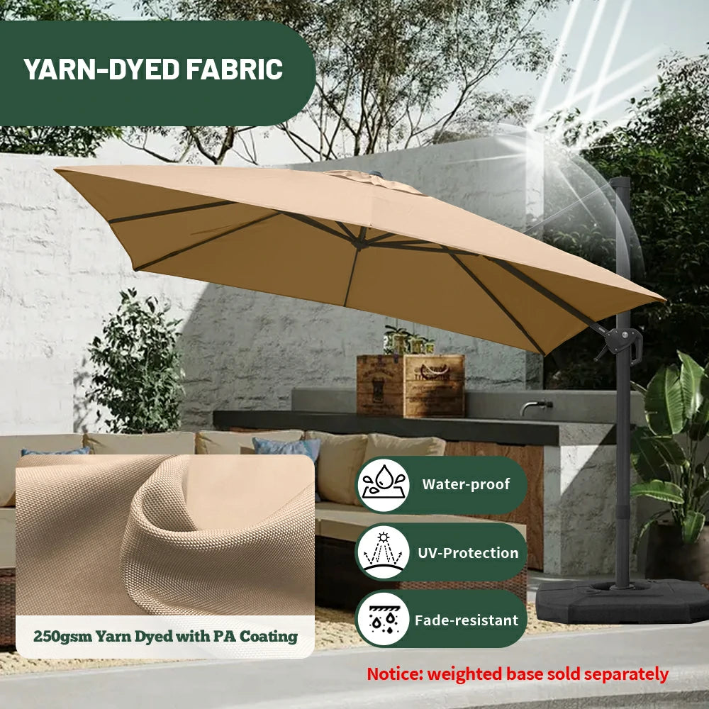 domi cantilever umbrella #size_10'x10' #color_beige