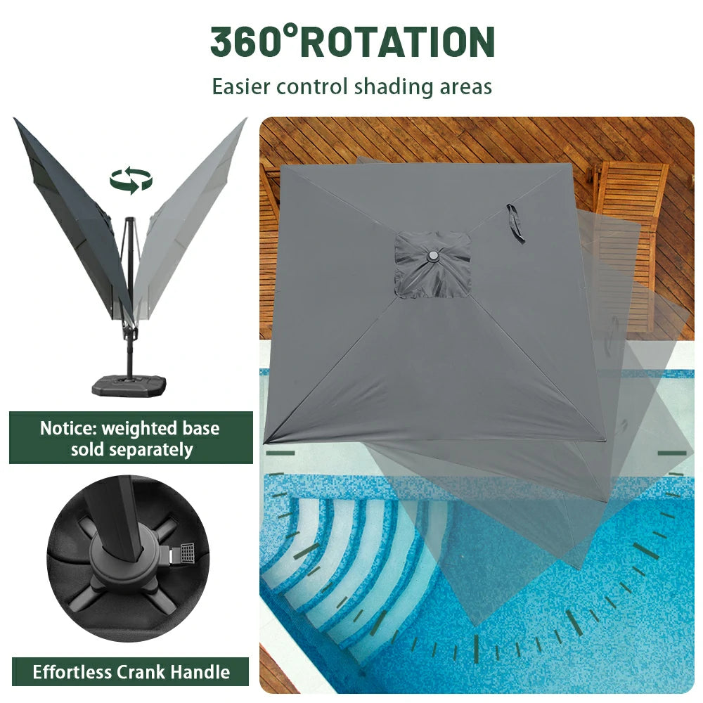 domi cantilever umbrella #size_10'x10' #color_dark gray