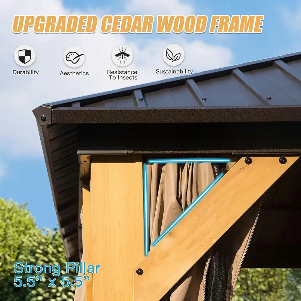 Domi Outdoor Living wood gazebo#size_12'x16'