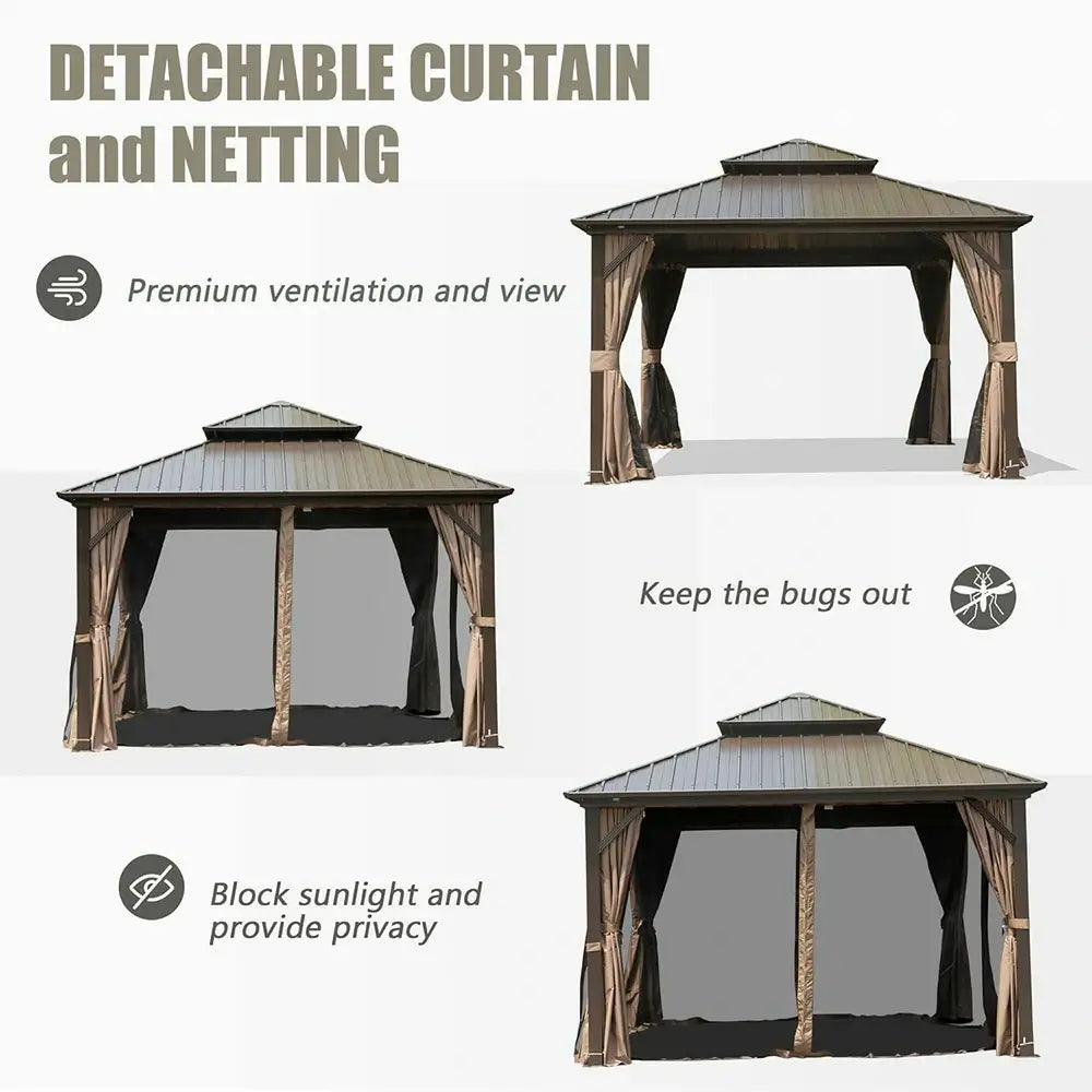 Domi Outdoor Living Hardtop Gazebo#size_10'x10'
