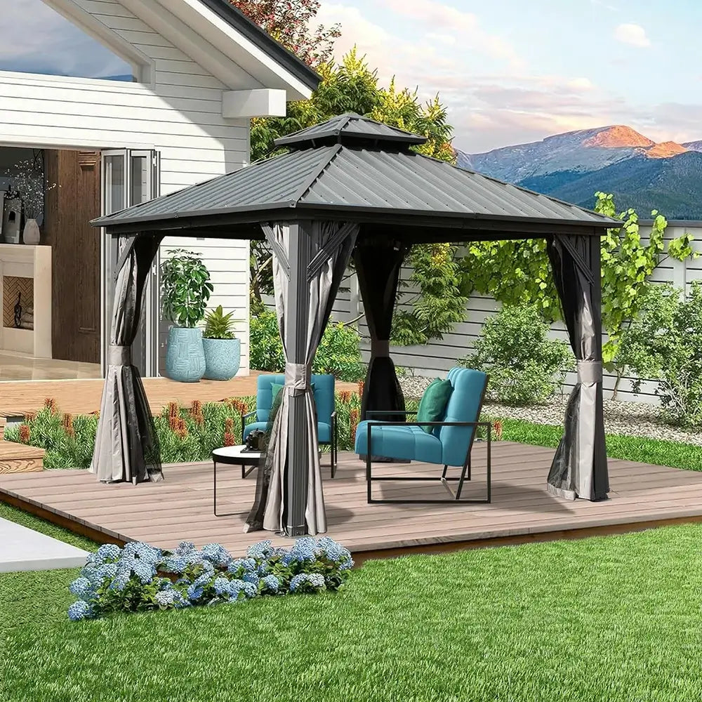 Domi Outdoor Living Hardtop Gazebo#size_8'x8'