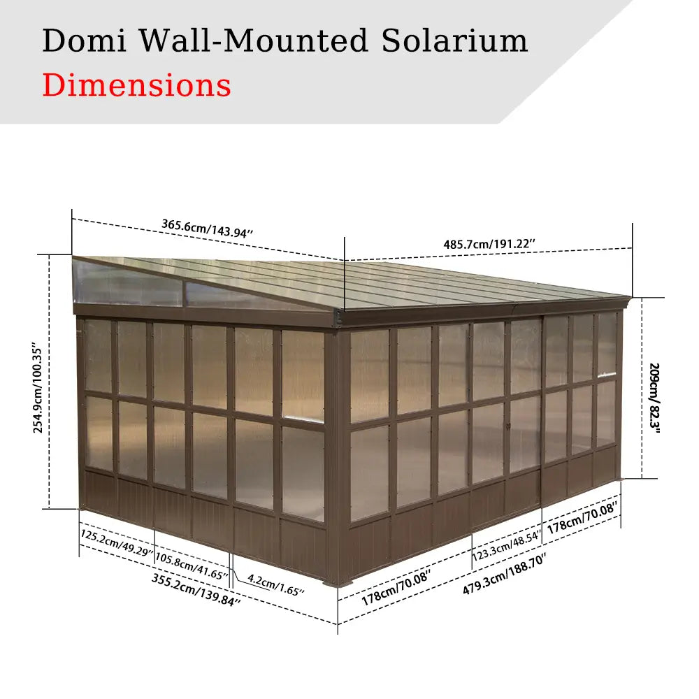 pc wall mounted sunroom#size_12'x16'