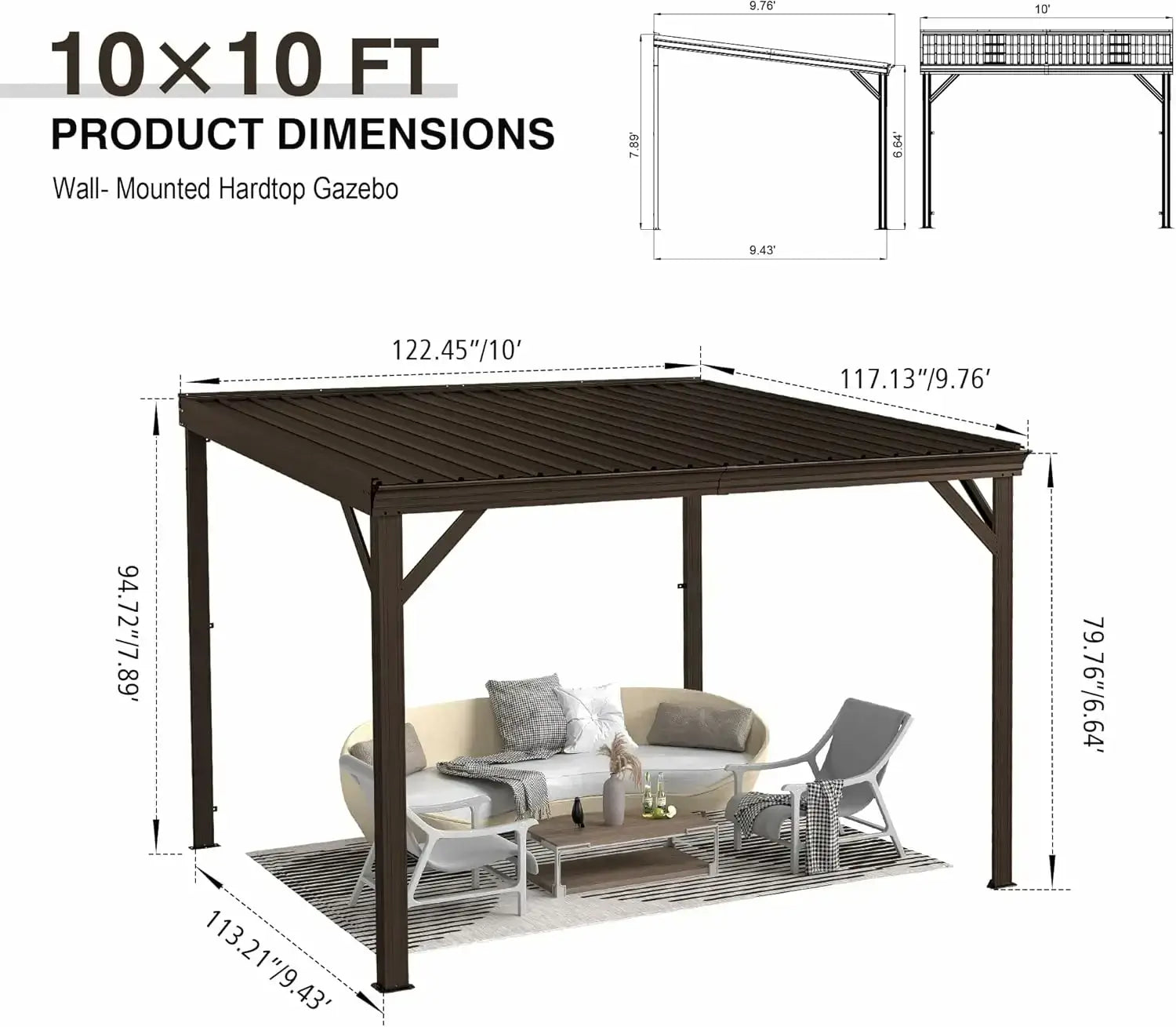 Domi wall mounted gazebo#size_10'x10'